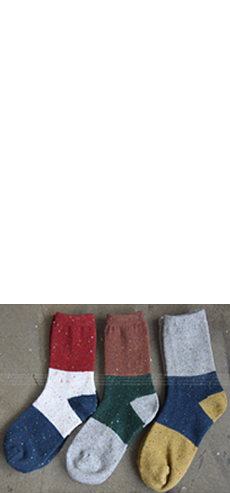 Wool coloration socks[3color]