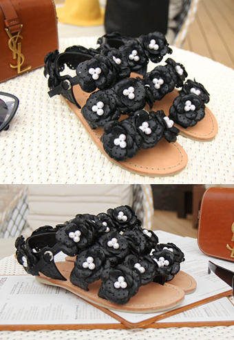 pearl flower shoes