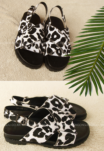 leopard sandal